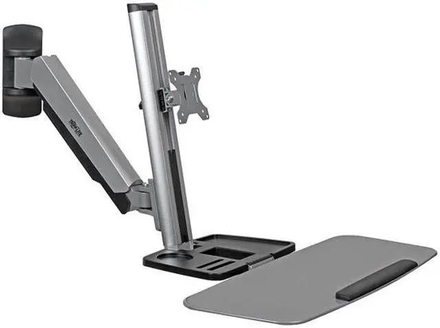 Alt view image 4 of 6 - Tripp Lite WorkWise Wall-Mounted Workstation, Single Display (WWSS1332W)