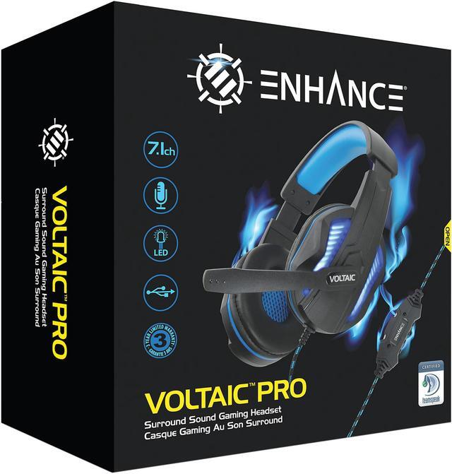 Alt view image 7 of 7 - ENHANCE Computer PC Gaming Headset - Voltaic PRO USB Headphones with 7.1 Surround Sound, Microphone, LED Lighting, Volume & Mic Controls