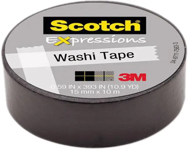 Main image of 3M C314BLK EXPRESSIONS WASHI TAPE BLACK .59 IN X 393 IN