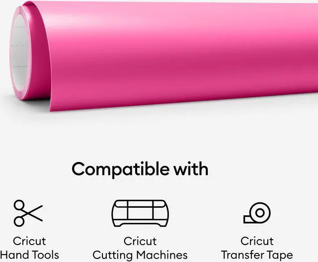Alt view image 5 of 5 - Cricut Premium Vinyl Removable Fuchsia | 1 Roll 12"x48" 2004299