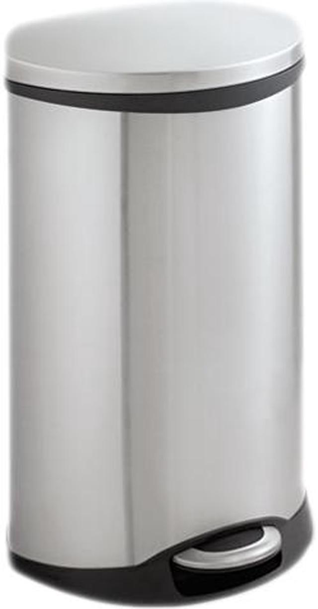 Step-On Medical Receptacle, 12.5 gal, Steel, Stainless Steel