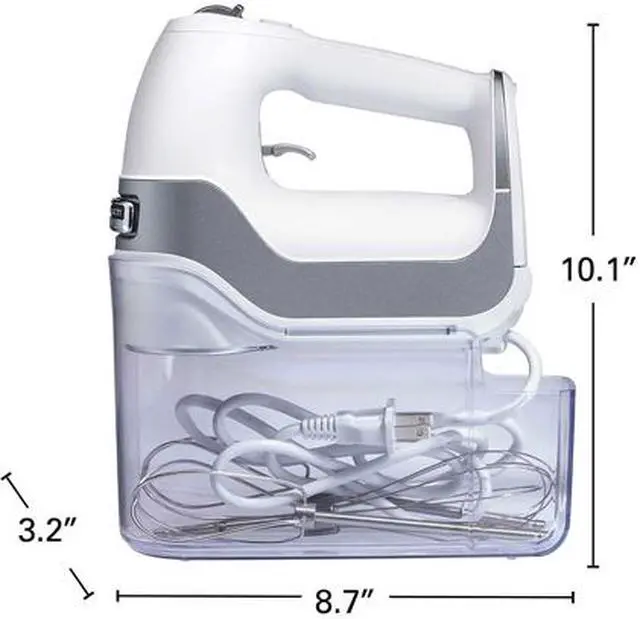 Alt view image 6 of 7 - Hamilton Beach Professional Hand Mixer with 5 Speeds, White 62652