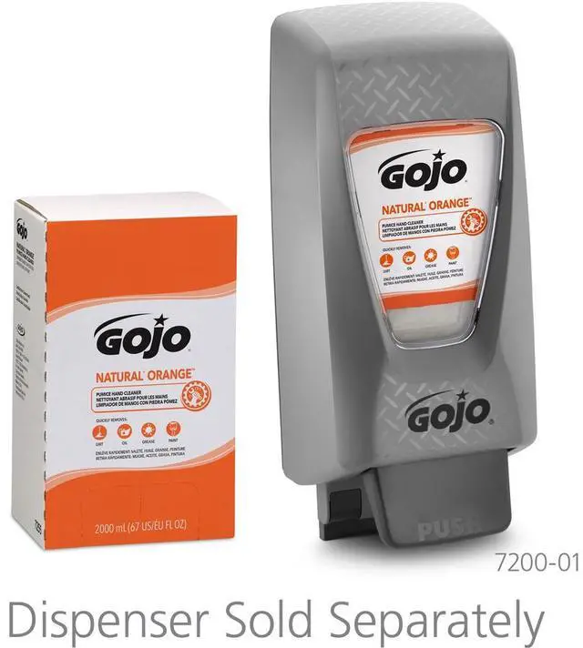 Alt view image 3 of 3 - Gojo725504 Natural Orange Pumice Hand Cleaner Refill  - 2.11 quart - Dirt Remover, Grease Remover, Soilage Remover -  4 / Carton