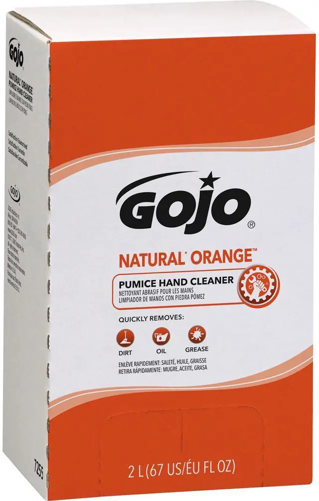 Alt view image 2 of 3 - Gojo725504 Natural Orange Pumice Hand Cleaner Refill  - 2.11 quart - Dirt Remover, Grease Remover, Soilage Remover -  4 / Carton