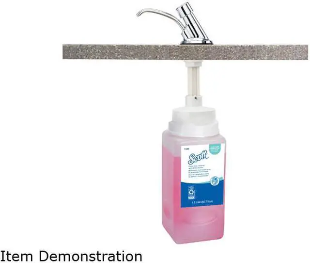 Alt view image 3 of 5 - Scott Pro Foam Hand Soap with Moisturizers (11280), Pink, Floral Scent, 1.5L Under-Counter Bottles, 2 Bottles / Case