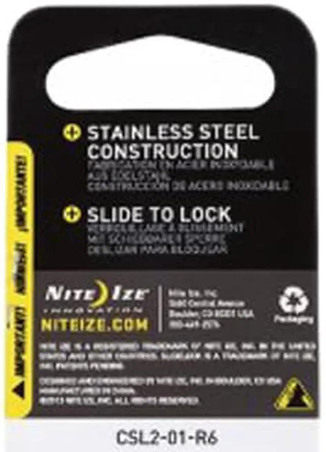 Alt view image 8 of 8 - NITE IZE CSL2-01-R6 Locking Carabiner Clip,Black,1-3/32 in