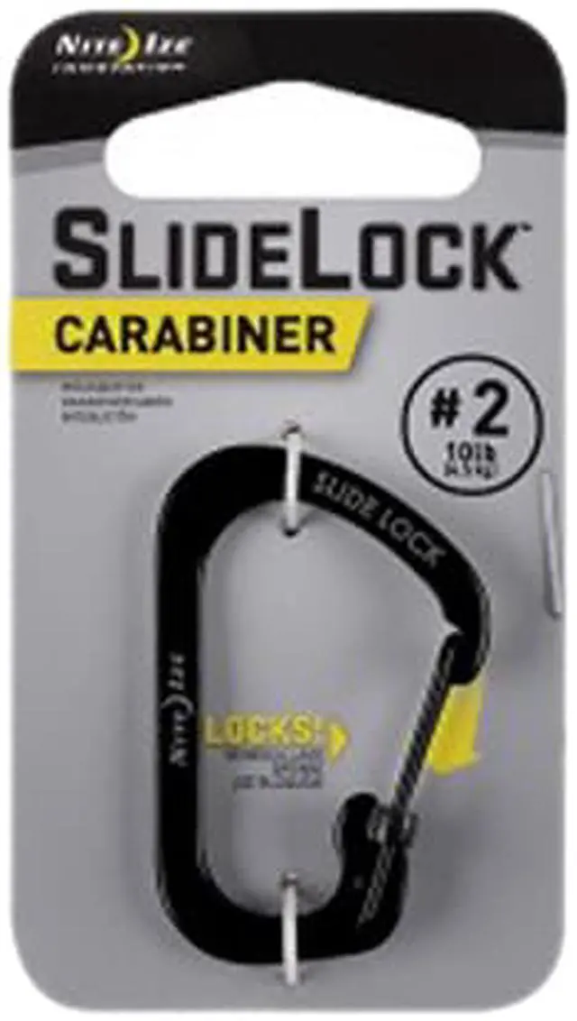 Alt view image 7 of 8 - NITE IZE CSL2-01-R6 Locking Carabiner Clip,Black,1-3/32 in