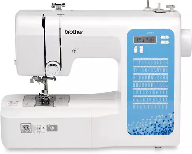 Alt view image 2 of 8 - Brother CP80X Computerized Sewing Machine with Preview Quilt Software Bundle, Durable Metal Frame Construction, 80 Built-In Stitches and Smaller Free Arm