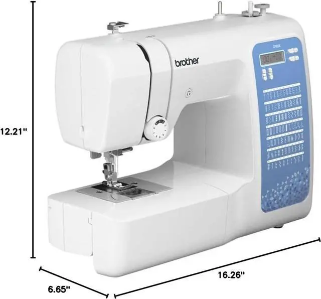 Alt view image 3 of 8 - Brother CP80X Computerized Sewing Machine with Preview Quilt Software Bundle, Durable Metal Frame Construction, 80 Built-In Stitches and Smaller Free Arm
