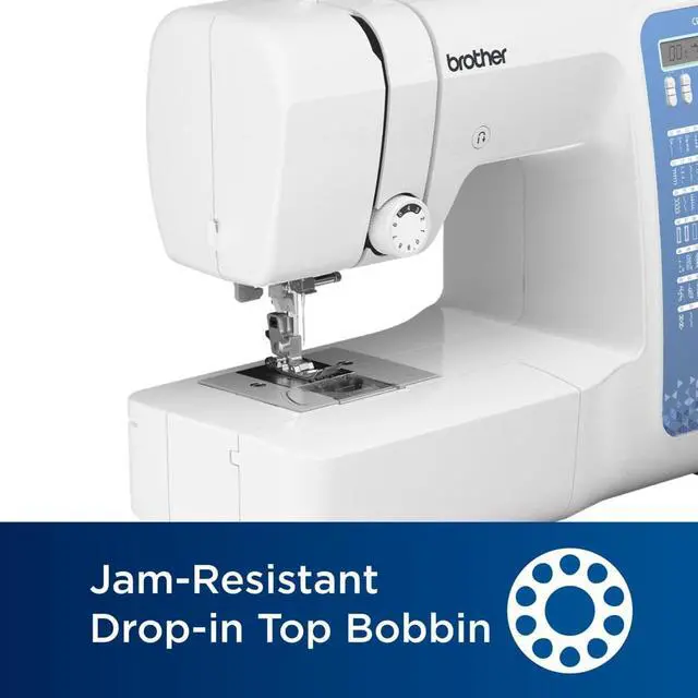 Alt view image 5 of 8 - Brother CP80X Computerized Sewing Machine with Preview Quilt Software Bundle, Durable Metal Frame Construction, 80 Built-In Stitches and Smaller Free Arm