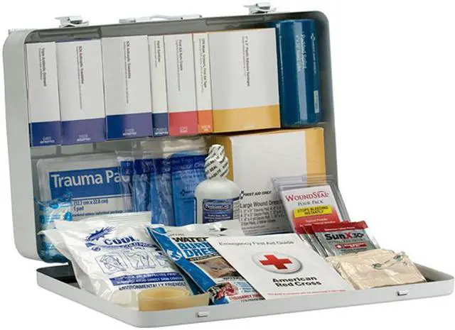 Main image of First Aid Kit, Kit, Metal Case Material, Industrial, 50 People Served Per Kit