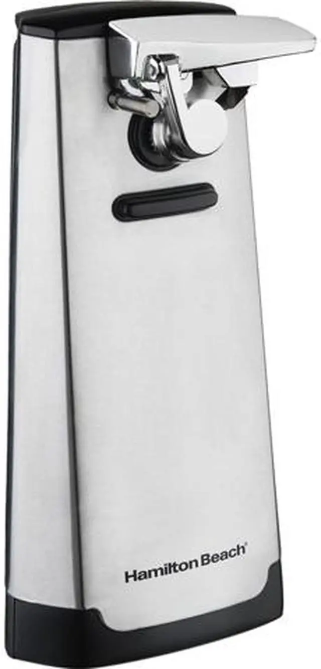 Main image of Hamilton Beach Extra-Tall Electric Automatic Can Opener with Easy-Clean Detachable Cutting Lever, Cord Storage, Knife Sharpener, Brushed Stainless Steel (76700)