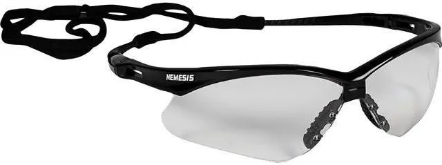 Main image of KleenGuard V30 Nemesis Safety Glasses (25676), Clear with Black Frame, 12 Pairs / Case