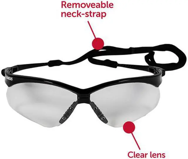 Alt view image 3 of 6 - KleenGuard V30 Nemesis Safety Glasses (25676), Clear with Black Frame, 12 Pairs / Case