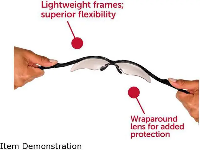 Alt view image 4 of 6 - KleenGuard V30 Nemesis Safety Glasses (25676), Clear with Black Frame, 12 Pairs / Case