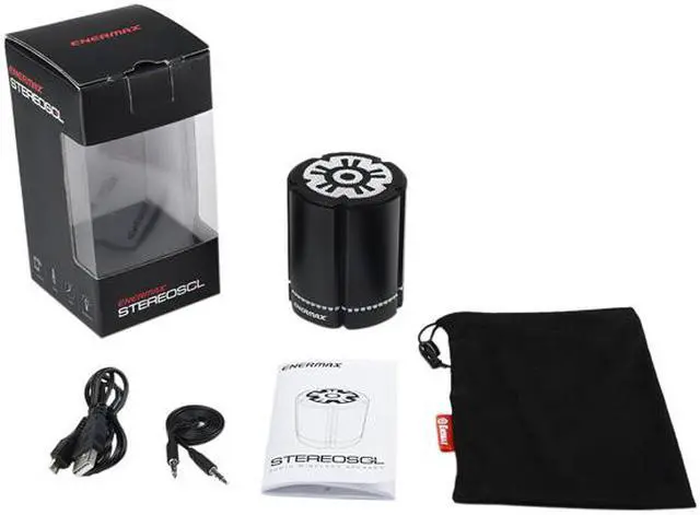 Alt view image 3 of 4 - Enermax StereoSGL 4 Watt Bluetooth Wireless LED Speaker - Black