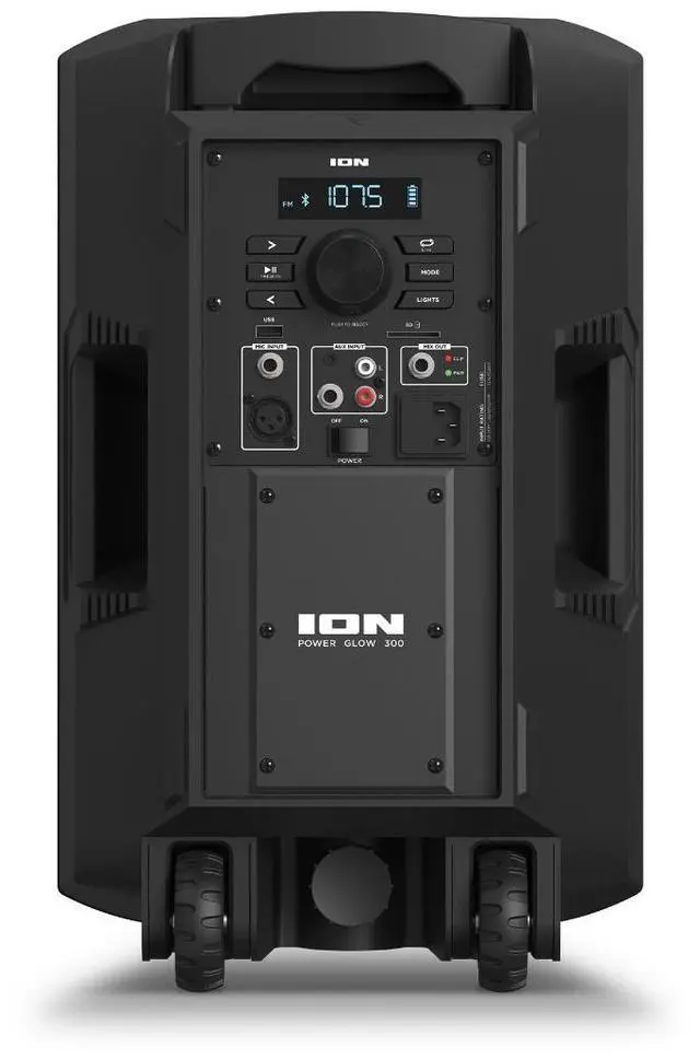 Alt view image 3 of 13 - ION IPA118A Power Glow 300 Battery-Powered Bluetooth 5.0 Portable Speaker System with Lights (Black)