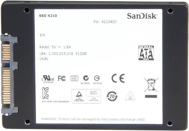 Alt view image 4 of 5 - SanDisk X210 2.5" 256GB SATA 6Gb/s MLC Internal Solid State Drive (SSD) SD6SB2M-256G-1022i