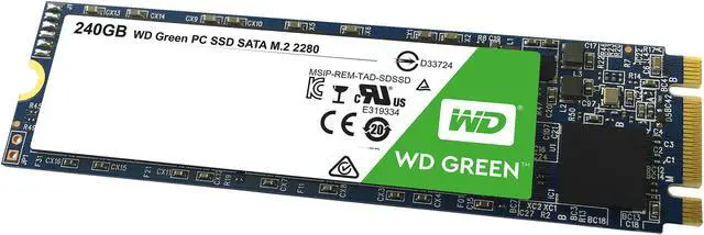 Alt view image 2 of 4 - Western Digital 240GB Green M.2 2280 Internal Solid State Drive Model WDS240G1G0B