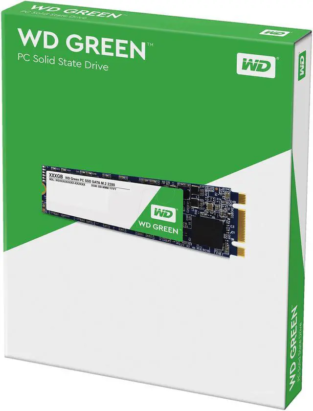 Alt view image 4 of 4 - Western Digital 240GB Green M.2 2280 Internal Solid State Drive Model WDS240G1G0B