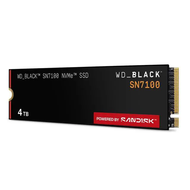 Alt view image 3 of 17 - WD_BLACK SN7100 M.2 2280 4TB PCI-Express 4.0 x4 TLC 3D NAND Internal Solid State Drive (SSD) WDS400T4X0E