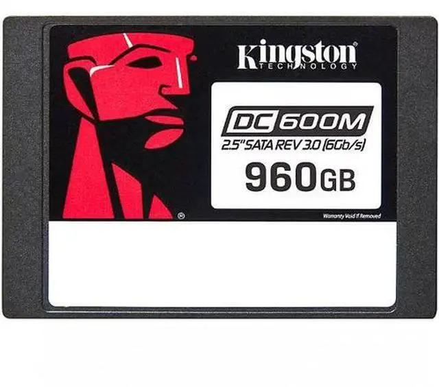Main image of Kingston SEDC600M/960G DC600M 960 GB Solid State Drive - 2.5" Internal - SATA (SATA/600) - Mixed Use - Server Device Supported - 1 DWPD - 1752 TB TBW - 560 MB/s Maximum Read Transfer Rate -256-bit AES