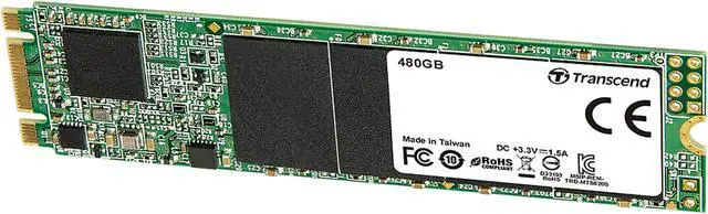 Alt view image 2 of 4 - Transcend 480GB, M.2 2280 SSD, SATA3, 3D NAND (TS480GMTS820S)