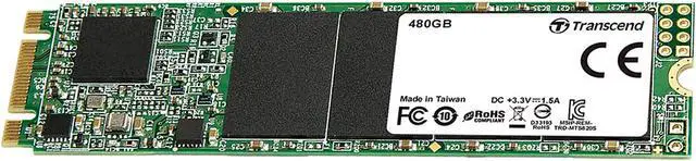 Alt view image 3 of 4 - Transcend 480GB, M.2 2280 SSD, SATA3, 3D NAND (TS480GMTS820S)