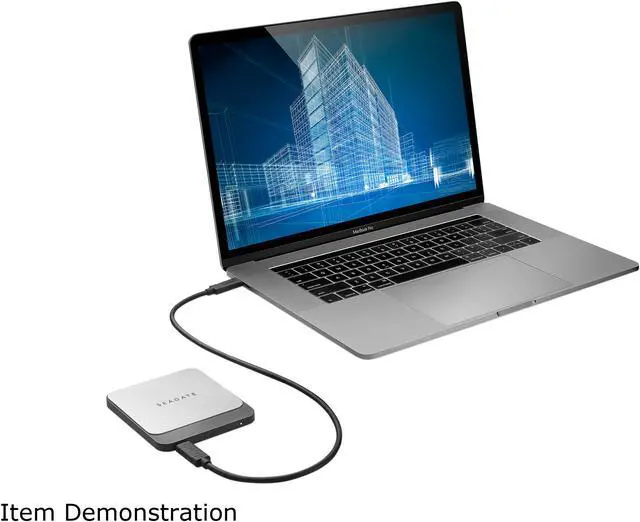 Alt view image 4 of 5 - Seagate Fast SSD 1TB USB-C USB 3.0 External / Portable Solid State Drive for PC Laptop and Mac (STCM1000400)