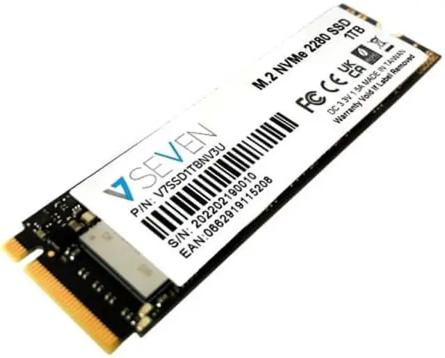 Alt view image 4 of 4 - V7 1TB NVME GEN3X4 M.2 NVME 3D TLC SSD