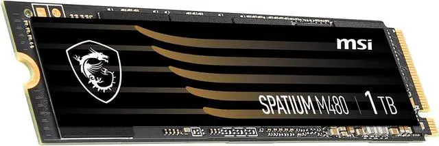 Alt view image 3 of 6 - MSI SPATIUM Series M.2 2280 1TB PCI-Express 4.0 x4, NVMe 1.4 3D NAND Internal Solid State Drive (SSD) M480