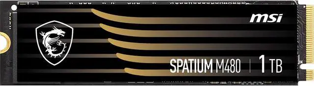 Main image of MSI SPATIUM Series M.2 2280 1TB PCI-Express 4.0 x4, NVMe 1.4 3D NAND Internal Solid State Drive (SSD) M480