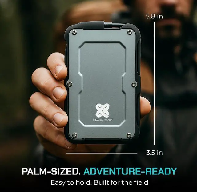 Alt view image 6 of 7 - Titanium Micro 500GB External SSD, Titanium One Up to 500MB/s, Wrap-around USB-C 3.2 Gen 2, Rugged IP66 Water&Drop Resistance, Portable Solid State Drive for Window PC, Mac, PS4, PS5, Xbox