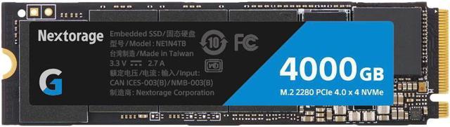 Nextorage Japan 4TB NVMe M.2 2280 PCIe Gen.4 Internal SSD - New G ...