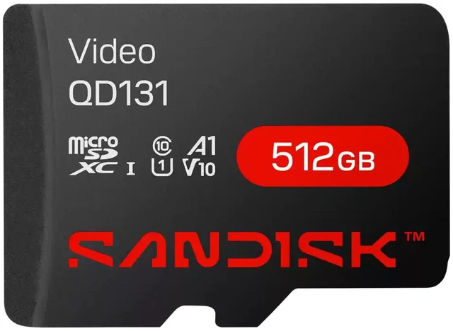 Main image of SANDISK Video microSD cards - 512GB - Read up to 160MB/s Write - up to 18MB/s - SDSDQAS5-512G-M-BP