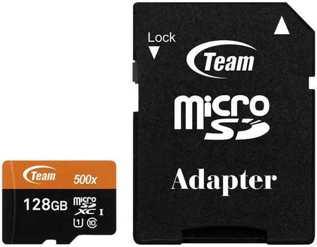 Alt view image 2 of 3 - Team 128GB microSDXC UHS-I/U1 Class 10 Memory Card with Adapter, Speed Up to 100MB/s (TUSDX128GUHS03)