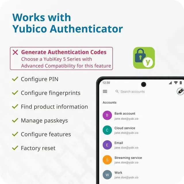 Alt view image 11 of 11 - Yubico - YubiKey Bio C (FIDO Edition) - Basic Compatibility - Multi-Factor authentication (MFA) Security Key and passkey, Connect via USB-C, Biometric, FIDO Certified - Protect Your Online Accounts