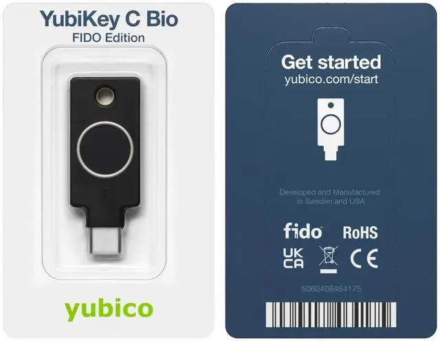 Alt view image 6 of 11 - Yubico - YubiKey Bio C (FIDO Edition) - Basic Compatibility - Multi-Factor authentication (MFA) Security Key and passkey, Connect via USB-C, Biometric, FIDO Certified - Protect Your Online Accounts