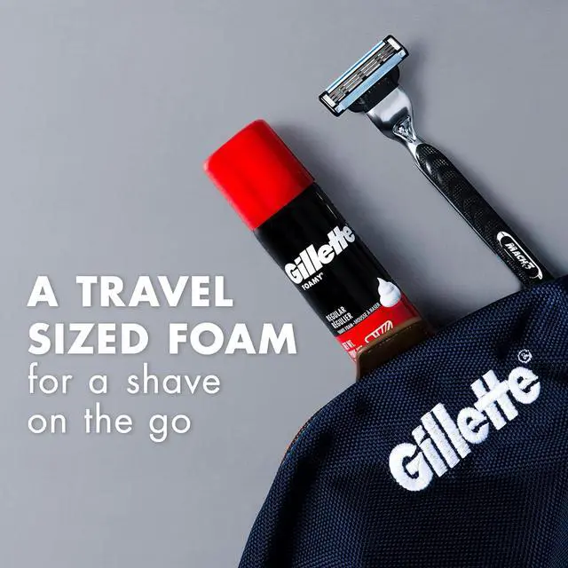 Alt view image 3 of 7 - Gillette Foamy Shave Cream, 2 oz Aerosol Spray Can, 48/Carton (14501)