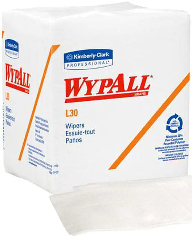 Alt view image 2 of 4 - WypAll L30 DRC Towels (05812), Strong and Soft Wipes, White, 12 Packs / Case, 90 Towels / Pack