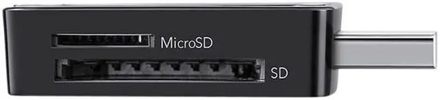 Alt view image 2 of 5 - Anker 2-in-1 USB 3.0 SD Card Reader for SDXC, SDHC, SD, MMC, RS-MMC, Micro SDXC, Micro SD, Micro SDHC Card and UHS-I Cards