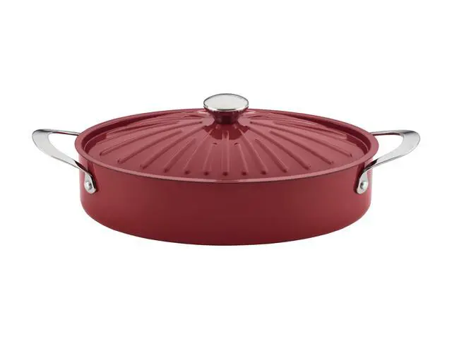 Alt view image 5 of 6 - Rachael Ray 5-qt. Oval Nonstick Cucina Casserole, Cranberry