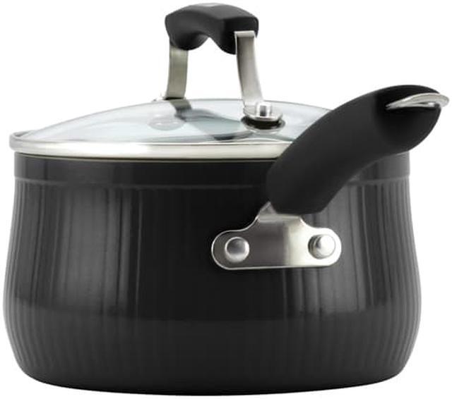 Alt view image 4 of 8 - Paula Deen 14297 Savannah Collection Aluminum Nonstick 17-Piece Cookware Set, Black