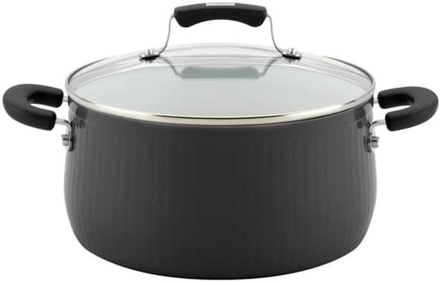 Alt view image 6 of 8 - Paula Deen 14297 Savannah Collection Aluminum Nonstick 17-Piece Cookware Set, Black