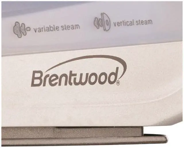 Alt view image 6 of 9 - Brentwood Non-Stick Steam Iron, White MPI-52