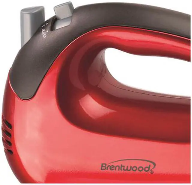 Alt view image 3 of 6 - Brentwood Lightweight 5-Speed Electric Hand Mixer, Red  HM-46