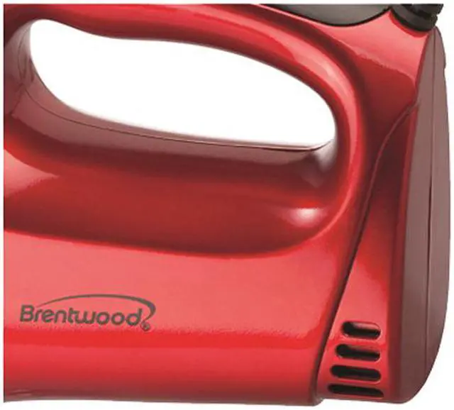 Alt view image 5 of 6 - Brentwood Lightweight 5-Speed Electric Hand Mixer, Red  HM-46