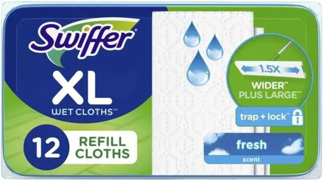 Alt view image 2 of 2 - Swiffer XL Sweeper Wet Cloth (Fresh Scent) 12 Ct x 1
