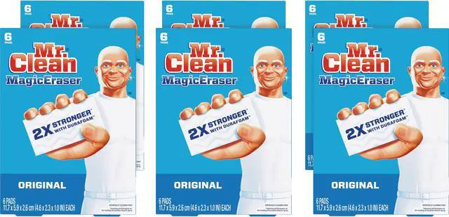 Alt view image 2 of 3 - Mr Clean Magic Eraser, 2.3 x 4.6, 1" Thick, White, 6/Pack, 6 Packs/Carton PGC79009