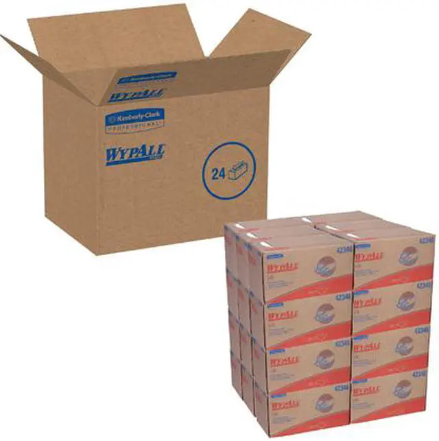 Alt view image 4 of 4 - WypAll L10 Disposable Towels (42346), Limited Use / Lightweight, 1-PLY, Pop-Up Box, White, 24 Boxes / Case, 250 Wipes / Box